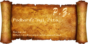 Podhorányi Zita névjegykártya